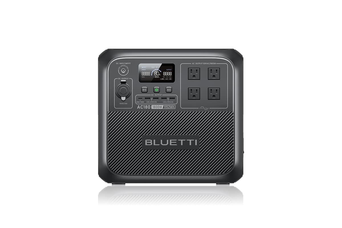 Bluetti AC180 comprehensive port layout