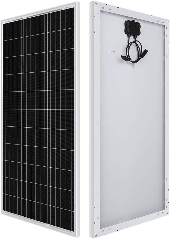 Renogy 100W monocrystalline solar panel showing build quality